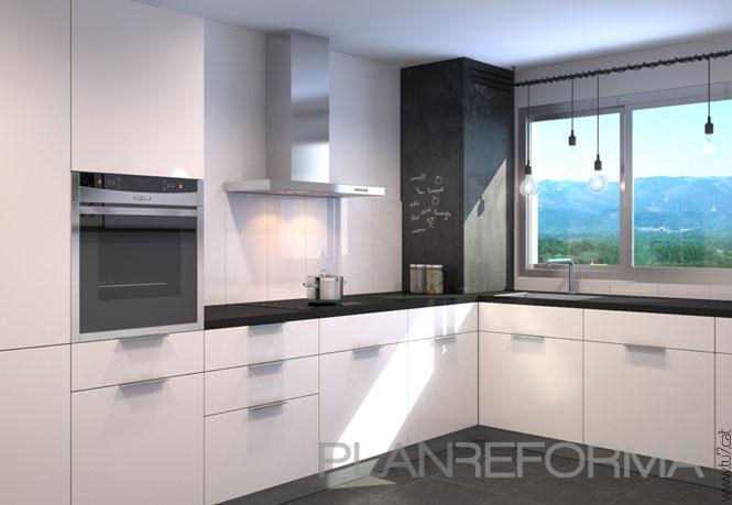 Cocina Estilo contemporaneo Color blanco, gris, negro  diseñado por MASIASVERDES | Gremio 