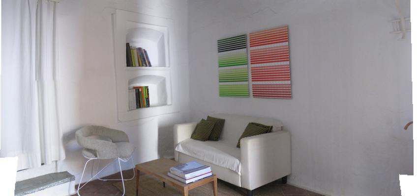 Recibidor style mediterraneo color marron, azul oscuro, beige  diseñado por GÓmez & GOrshkova | Arquitecto | Copyright Carlos Gómez Sos