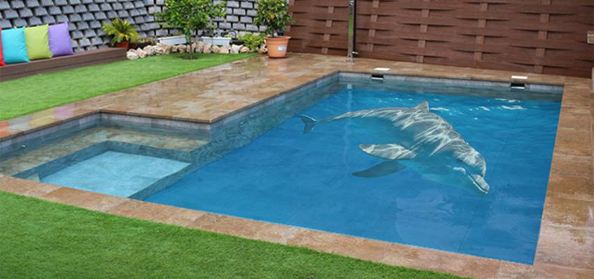 Piscina Estilo mediterraneo Color turquesa, azul cielo  diseñado por Fotoceramic | Gremio 