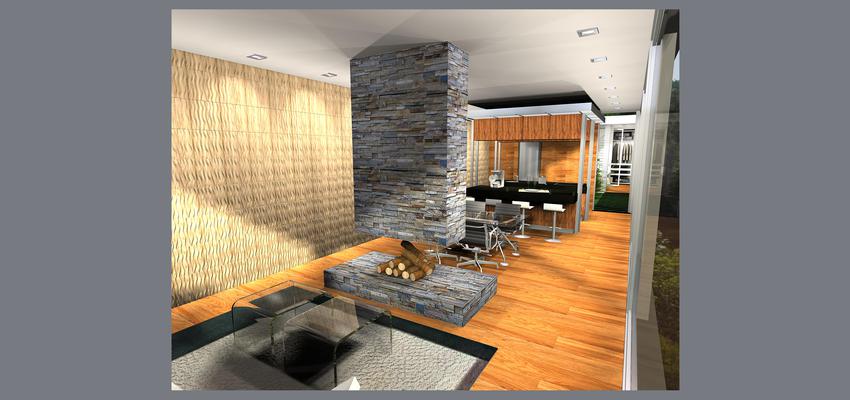 Comedor, Cocina, Salon style moderno color marron, blanco, gris  diseñado por JOSÉ F. URRUTIA FUSTER | Arquitecto 