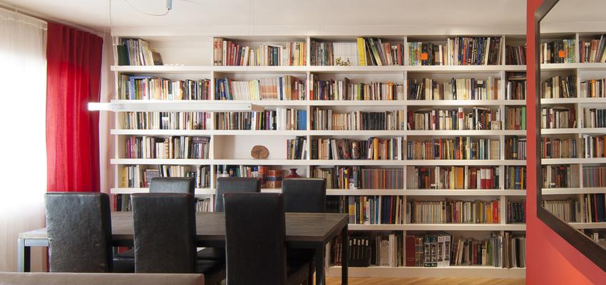 Estudio, Comedor, Salon style contemporaneo color rojo, marron, gris  diseñado por ACGP arquitectura | Arquitecto 