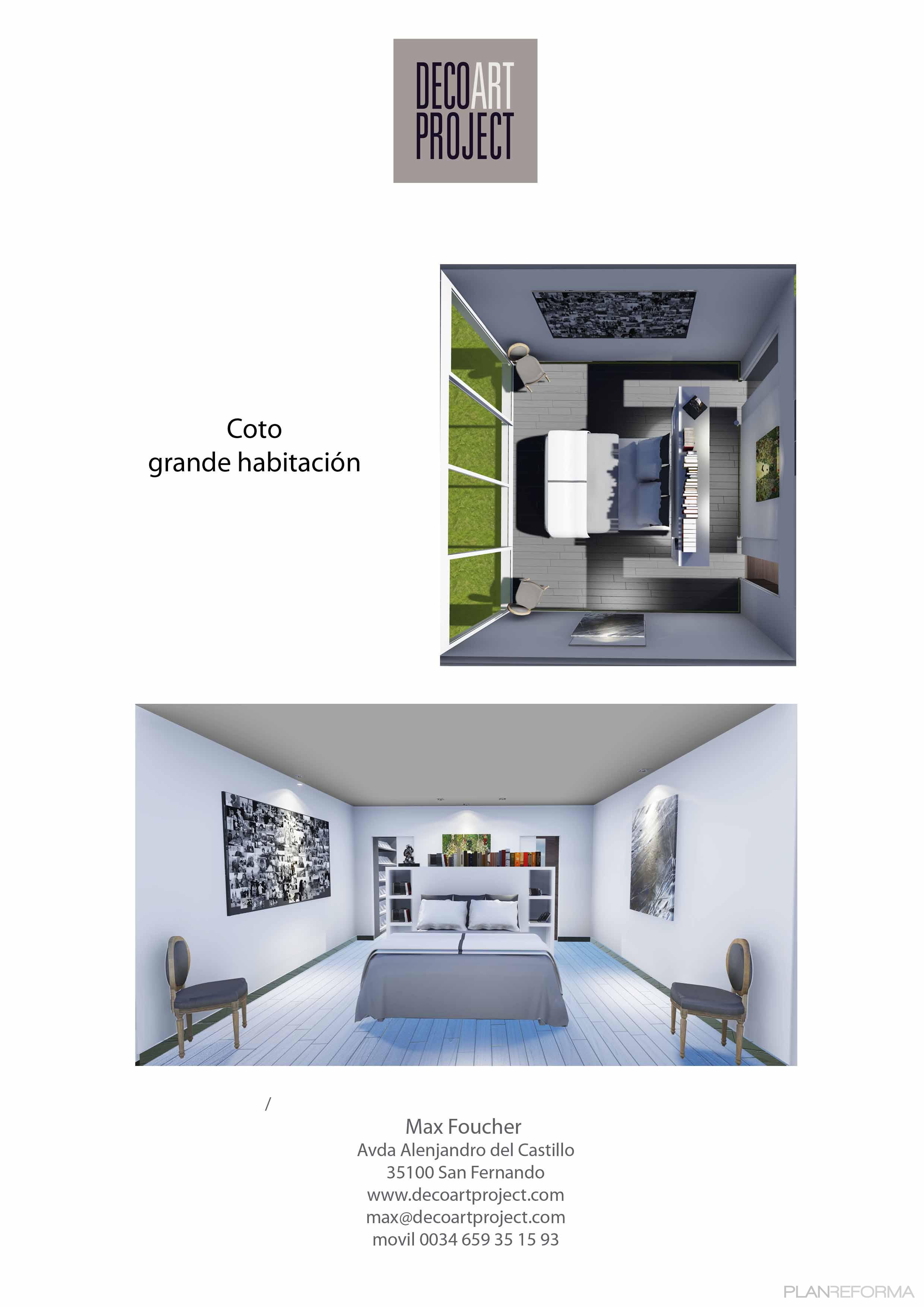 Dormitorio style contemporaneo color blanco, gris, gris, negro  diseñado por Max | Interiorista 