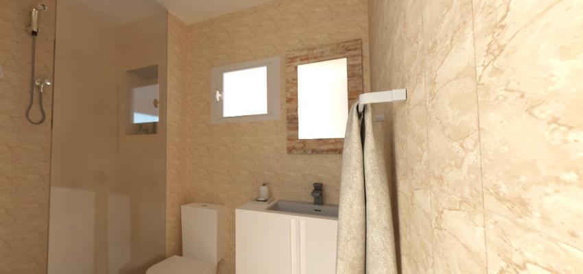 Baño Estilo clasico Color beige  diseñado por Maria Jose Pérez Crespo | Arquitecto | Copyright Maria Jose Pérez Crespo