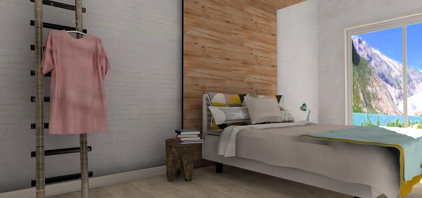 Dormitorio style contemporaneo color marron, beige, marron  diseñado por A|H decoracion e interiorismo | Interiorista 