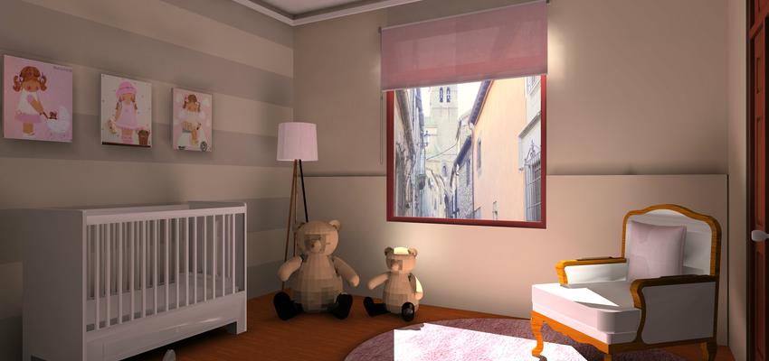 Dormitorio, Niños style clasico color rosa, beige, plateado  diseñado por A|H decoracion e interiorismo | Interiorista 