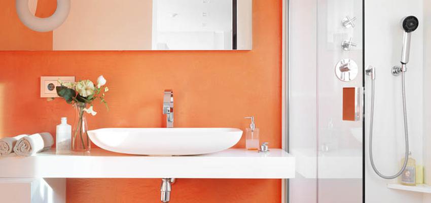 Baño, Tocador style contemporaneo color ocre, blanco  diseñado por Mario Ramos Perez | Interiorista 