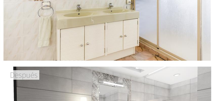 Baño Estilo moderno Color gris, gris, plateado  diseñado por Obrasa Diseño de interiorismo | Gremio | Copyright Obrasa