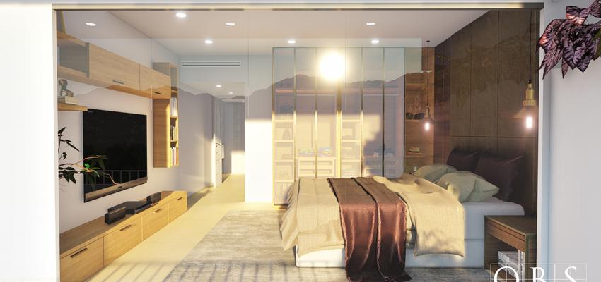 Dormitorio Estilo moderno Color beige, marron, marron  diseñado por Obrasa Diseño de interiorismo | Gremio | Copyright Obrasa