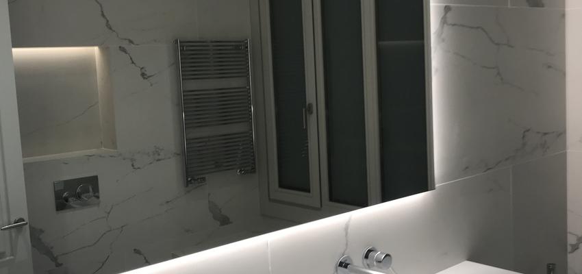 Baño Estilo moderno Color beige, gris, negro  diseñado por Lazaro instalaciones | Gremio | Copyright Lazaroinstalaciones