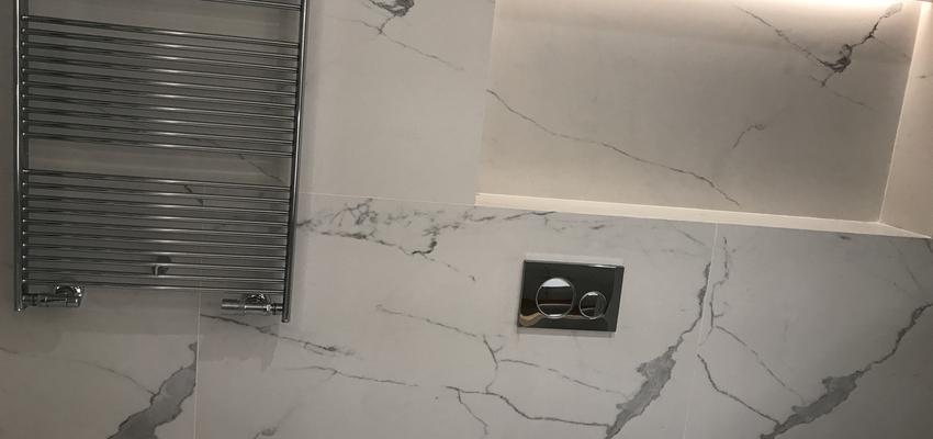 Baño Estilo contemporaneo Color beige, plateado  diseñado por Lazaro instalaciones | Gremio | Copyright Lazaroinstalaciones