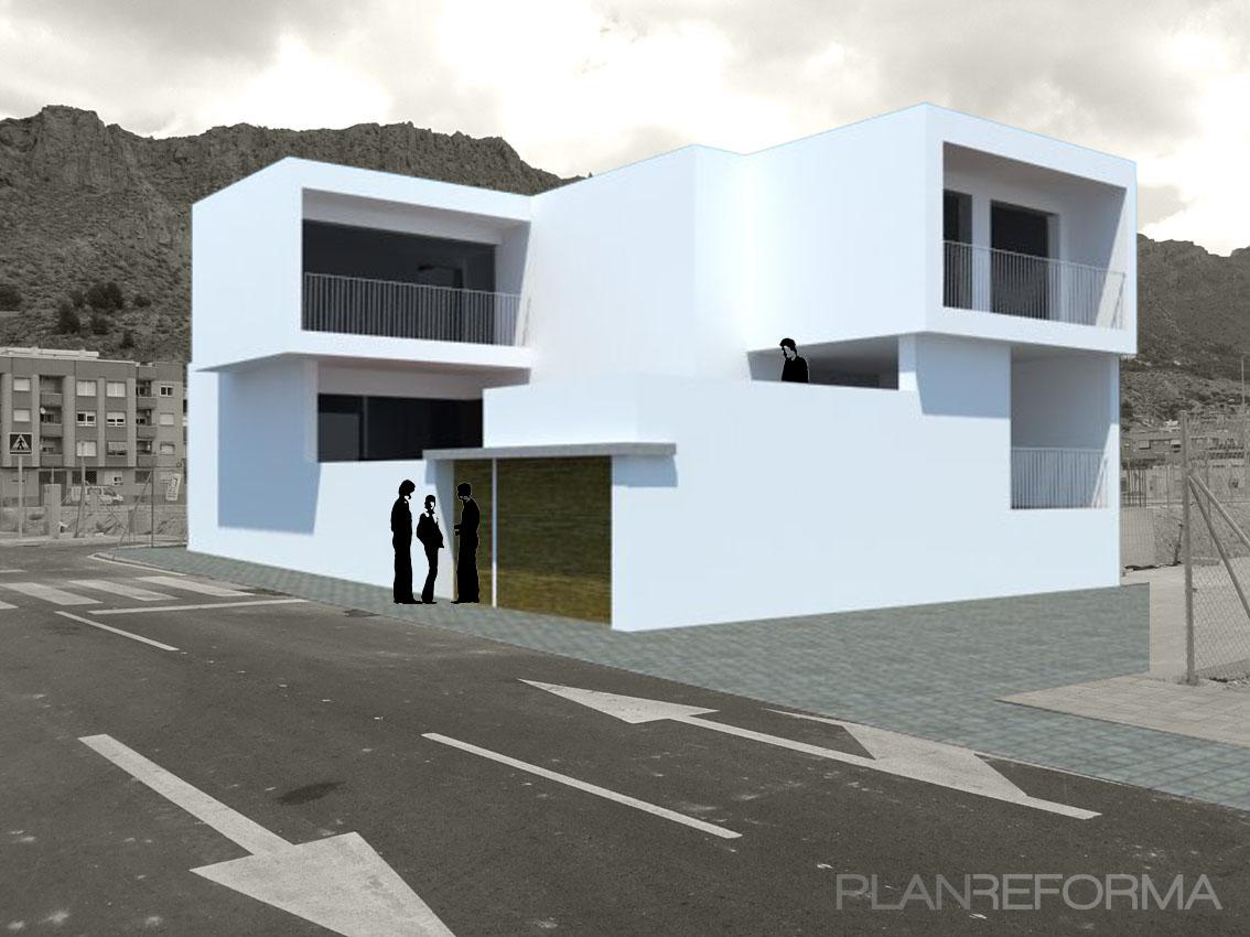 Exterior style moderno color blanco, gris, negro  diseñado por LA HABITACIÓN DE AFUERA | Arquitecto 
