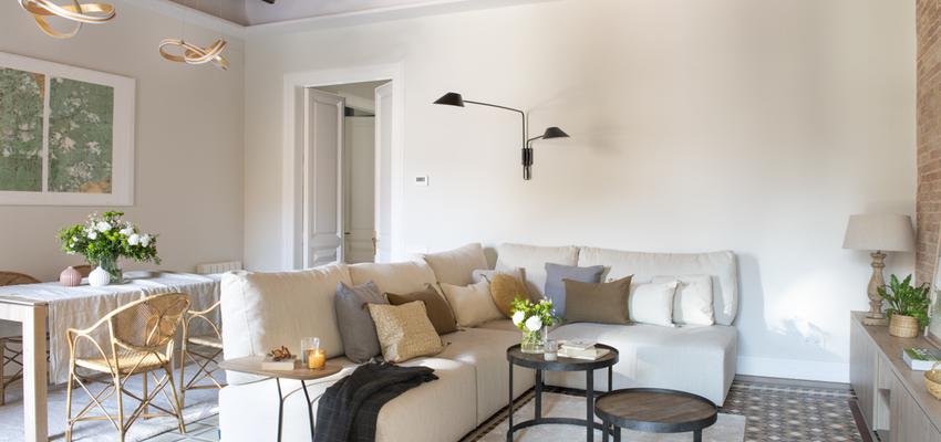 Salon Estilo moderno Color gris  diseñado por Sincro | Reformista, constructor | Copyright Sincro