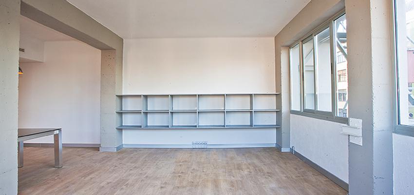Comedor, Salon, Loft style moderno color marron, blanco, gris, gris  diseñado por grupoinventia | Arquitecto Técnico | Copyright Grupo Inventia