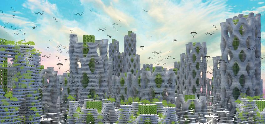 Exterior style vanguardista color verde, blanco  diseñado por Igor Mitric | Arquitecto 