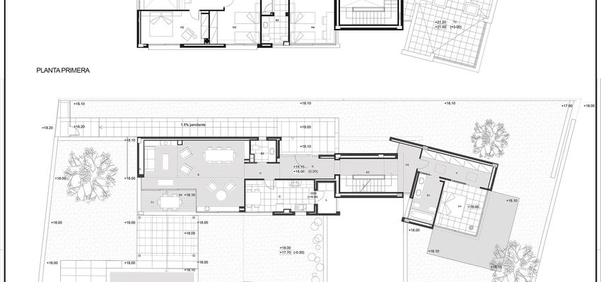 Salon Estilo contemporaneo Color azul cielo, beige, plateado  diseñado por Pablo Núñez Casamor | Arquitecto | Copyright Estudio tinto