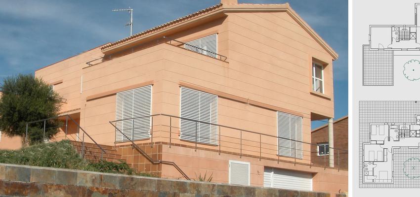 Escalera, Exterior style contemporaneo color rosa, marron  diseñado por JJ Delgado. Arquitectura | Arquitecto 