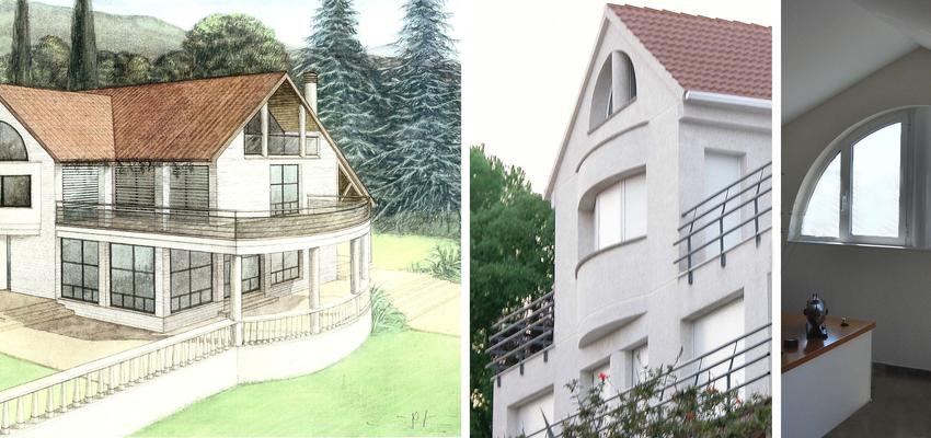 Exterior style contemporaneo color marron, blanco  diseñado por JJ Delgado. Arquitectura | Arquitecto 