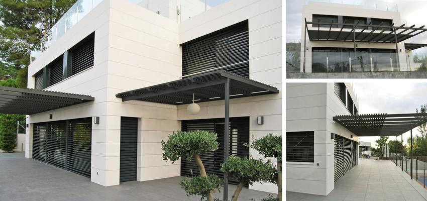 Exterior style contemporaneo color beige, gris, gris  diseñado por JJ Delgado. Arquitectura | Arquitecto | Copyright Propietario