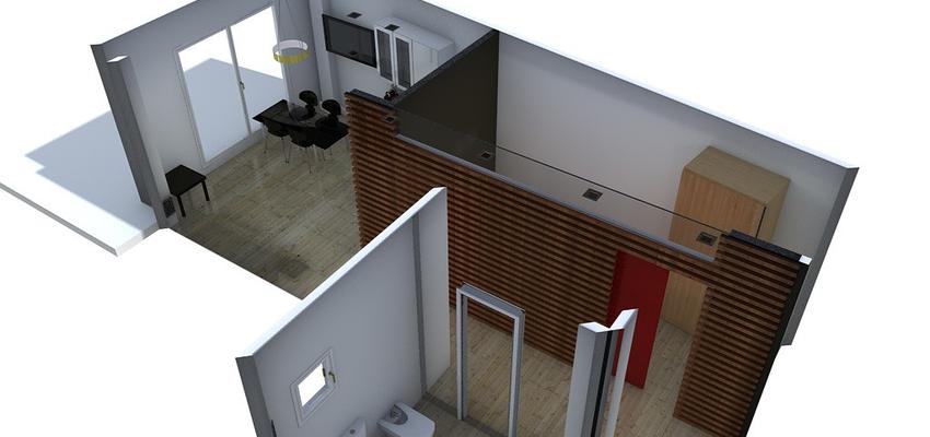 Dormitorio, Comedor, Cocina style mediterraneo color rojo, marron, blanco  diseñado por Estudi de Arquitectura & Eficiencia Energètica GPA S.L | Arquitecto Técnico 