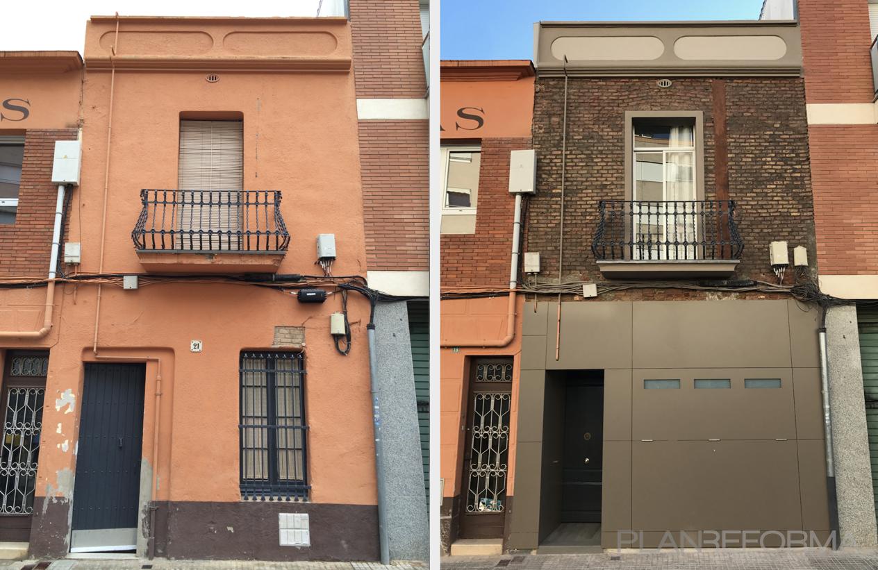 Balcon, Exterior Estilo moderno Color marron, beige, marron  diseñado por Estudi de Arquitectura & Eficiencia Energètica GPA S.L | Gremio | Copyright Estudi d'Arquitectura & Eficiencia Energetica GPA, S.L.