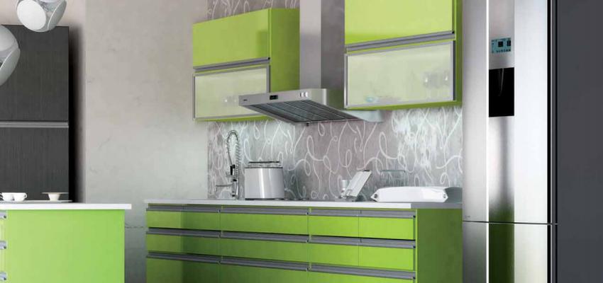 Cocina Estilo moderno Color verde, gris, gris  diseñado por Arte en Baño | Gremio | Copyright Arte en Baño y Cocina