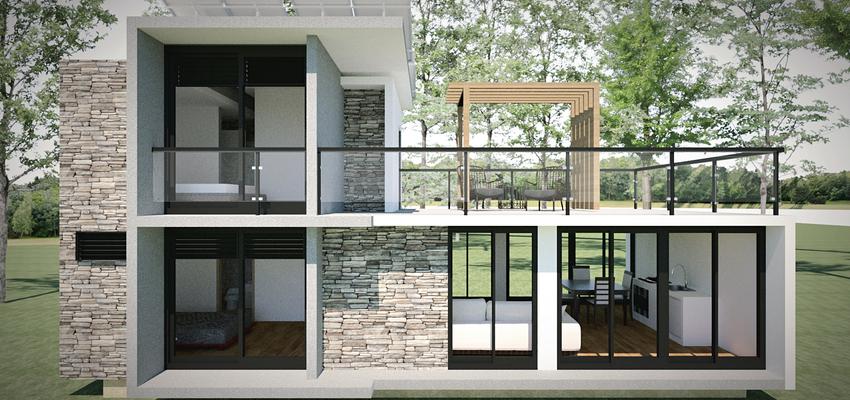 Dormitorio, Balcon, Exterior Estilo clasico Color verde, marron, blanco  diseñado por Arquitectura Cimientos & Creatividad S.A.S | Gremio | Copyright Arquitectura Cimientos & Creatividad