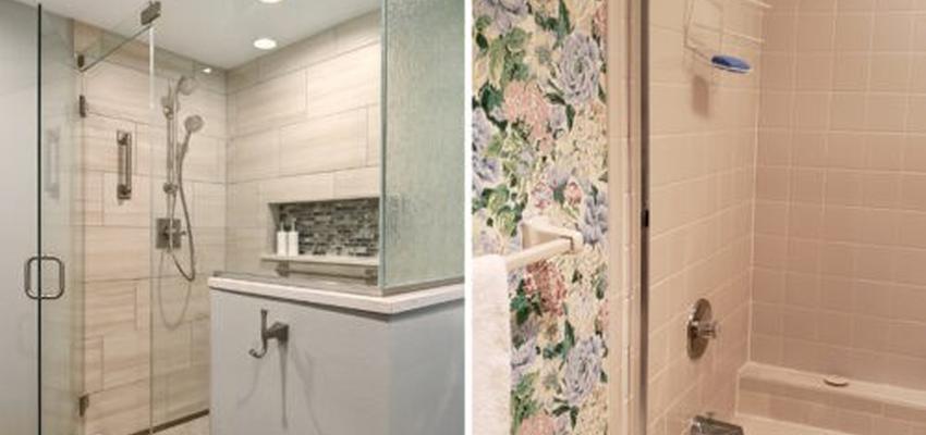 Baño Estilo vanguardista Color azul oscuro, violeta claro, gris oscuro  diseñado por Kodu Reformas | Reformista, constructor 