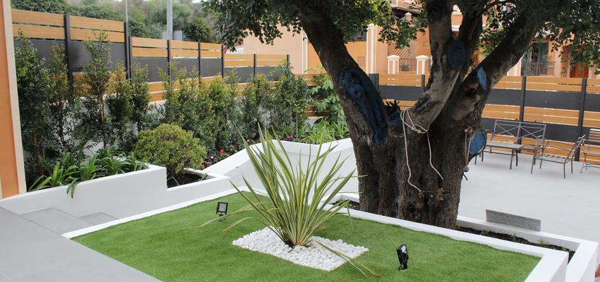 Exterior Estilo moderno Color verde claro  diseñado por Miryam Silvana Martinez Videla | Arquitecto | Copyright Vivienda unifamiliar en Rincon de la Vistoria . Málaga