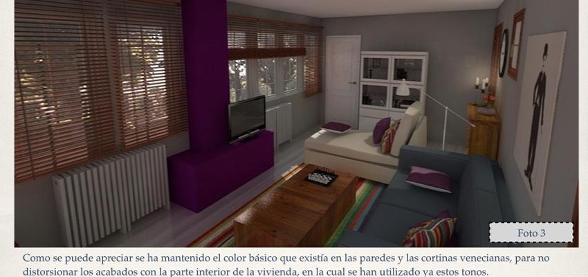 Terraza style moderno color violeta, beige, gris  diseñado por BM arquitectura | Arquitecto | Copyright Cristina Bricio. BM arquitectura