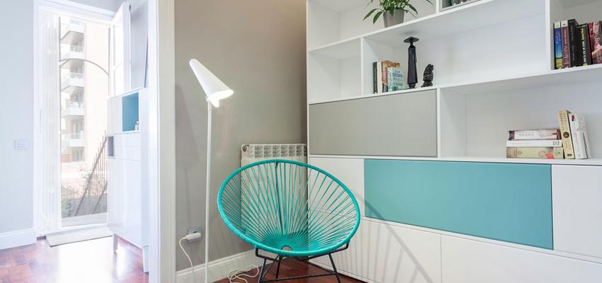 Recibidor, Vestibulo, Pasillo Estilo kitsch Color turquesa, marron, blanco, gris  diseñado por Dröm Living | Interiorista | Copyright Dröm Living