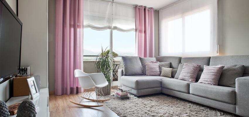 Sala de la TV, Salon style clasico color rosa, marron, blanco, gris  diseñado por Dröm Living | Interiorista | Copyright Dröm Living