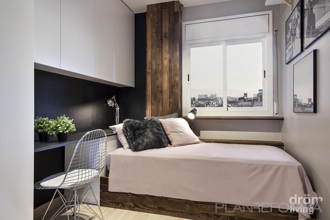 Dormitorio style contemporaneo color rosa, marron, negro  diseñado por Dröm Living | Interiorista 