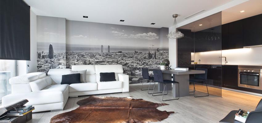 Salon style moderno color beige, blanco, negro  diseñado por Dröm Living | Interiorista | Copyright Dröm Living