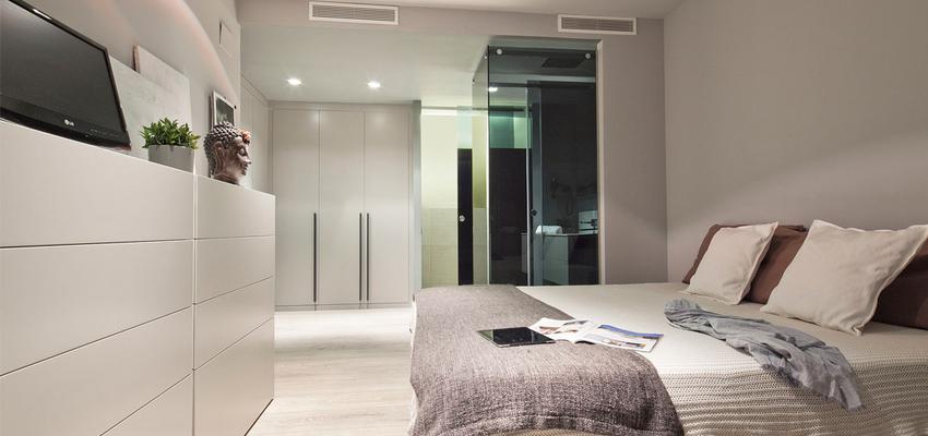 Dormitorio style moderno color beige, blanco, gris  diseñado por Dröm Living | Interiorista | Copyright Dröm Living