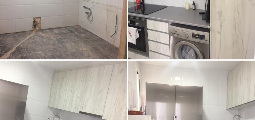 Cocina Estilo eclectico Color beige, gris, plateado  diseñado por Fem Mes | Gremio | Copyright Foto de mi propiedad, trabajo realizado por el equipo FEMMES