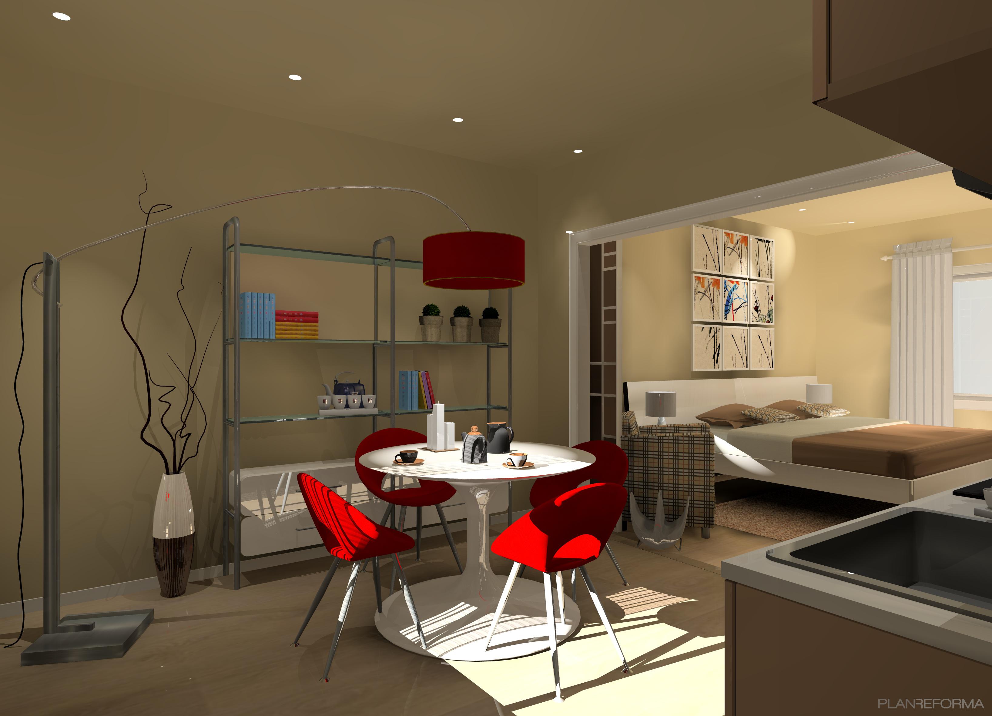 Dormitorio, Comedor, Hotel style contemporaneo color rojo, beige, beige, marron, blanco  diseñado por HOMEVICTIM | Interiorista | Copyright propietario
