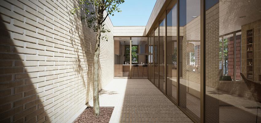 Terraza, Patio, Exterior Estilo mediterraneo Color beige, marron, beige  diseñado por Fuster+ | Arquitecto | Copyright Fuster+