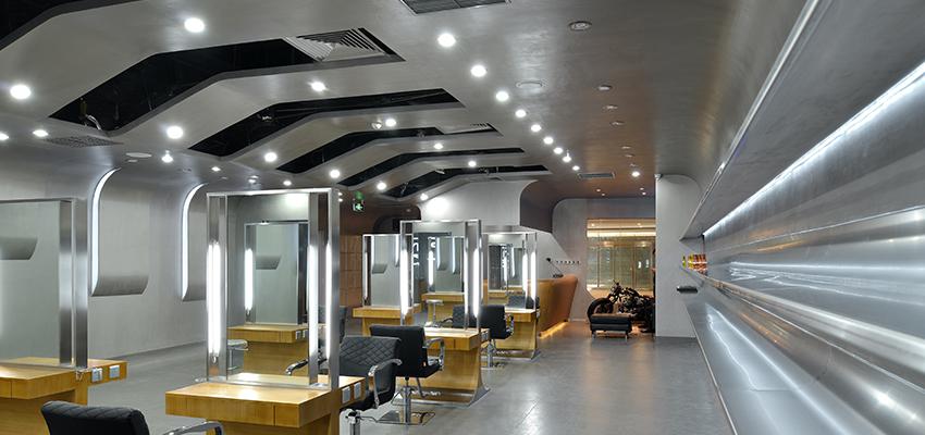 Tienda, Salón de belleza Estilo moderno Color marron, gris, gris  diseñado por WVA Architects | Arquitecto | Copyright imagen correspondiente a WVA Architects