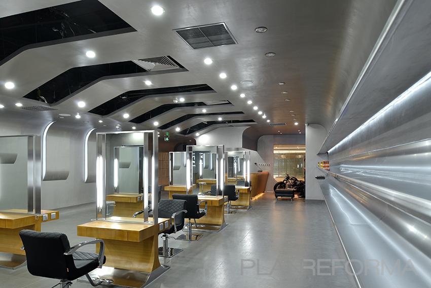 Tienda, Salón de belleza Estilo moderno Color marron, gris, gris  diseñado por WVA Architects | Arquitecto | Copyright imagen correspondiente a WVA Architects