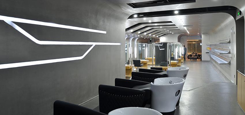 Tienda, Salón de belleza, SPA Estilo moderno Color gris, gris, negro  diseñado por WVA Architects | Arquitecto | Copyright imagen correspondiente a WVA Architects