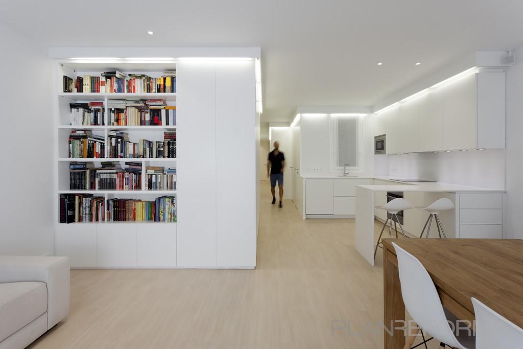 Cocina, Salon Estilo moderno Color marron, beige, blanco  diseñado por pura arquitectura | Arquitecto 