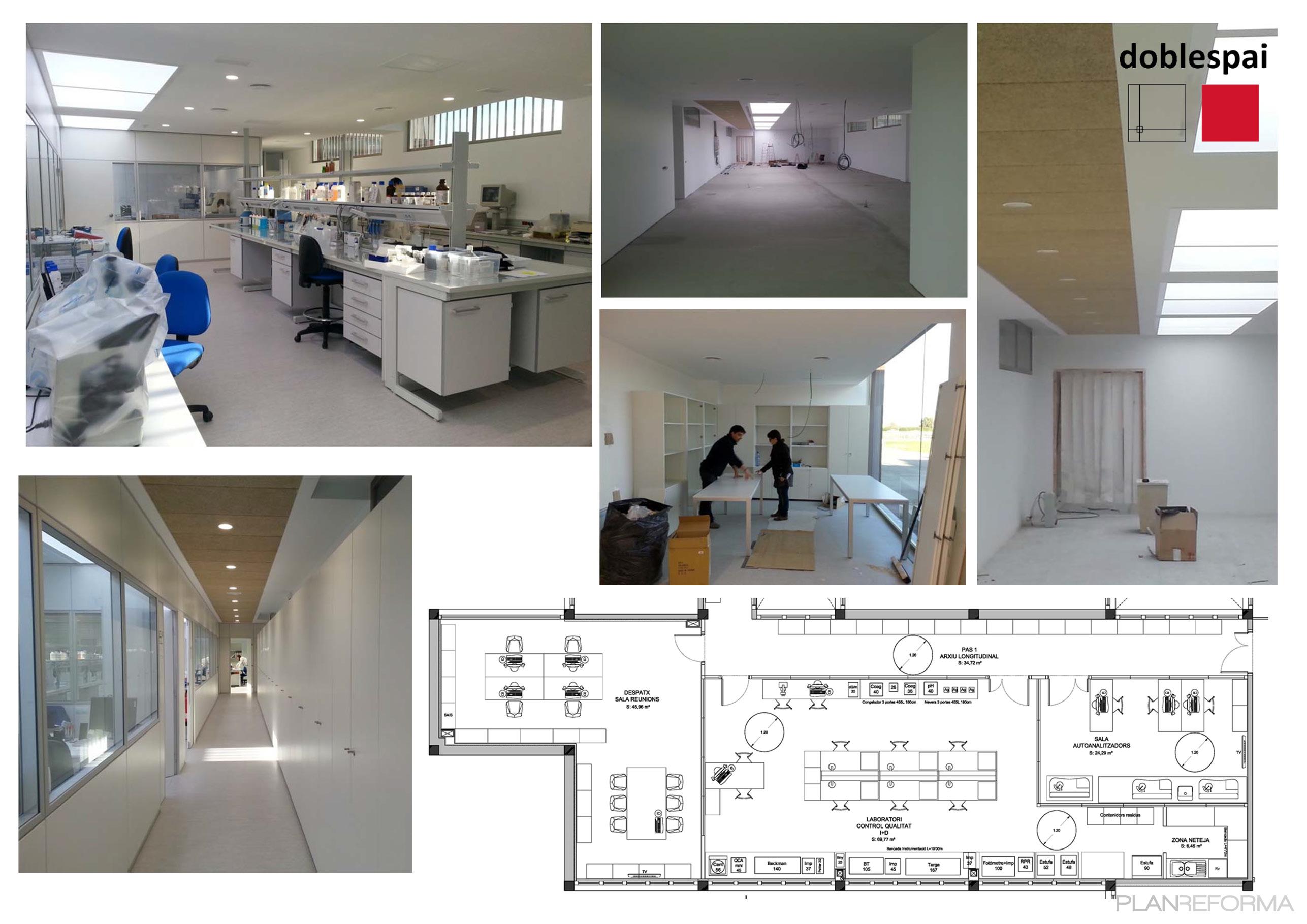Oficina Estilo moderno Color blanco, gris  diseñado por DOBLESPAI | Arquitecto Técnico 