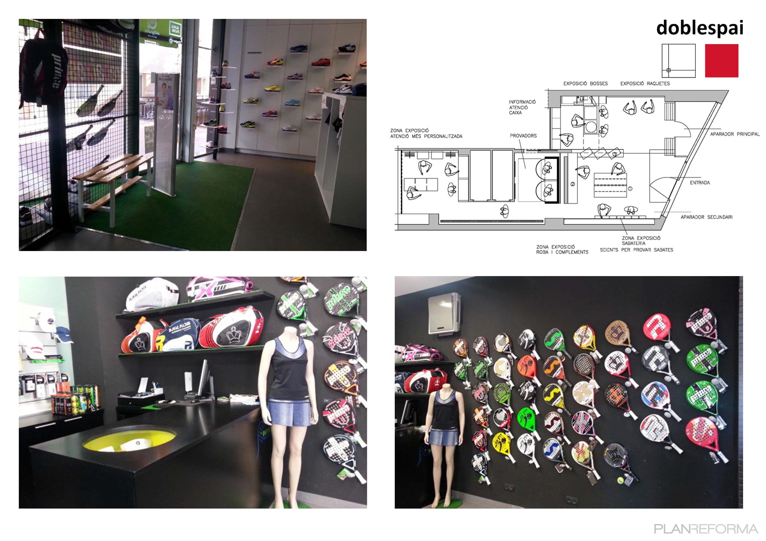 Tienda Estilo moderno Color verde, negro  diseñado por DOBLESPAI | Arquitecto Técnico 
