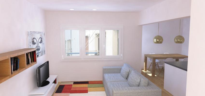 Salon style contemporaneo color marron, blanco, gris  diseñado por GureEra Arkitektura | Arquitecto | Copyright GureEra Arkitektura