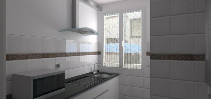 Cocina style contemporaneo color rojo, blanco, gris  diseñado por GureEra Arkitektura | Arquitecto | Copyright GureEra Arkitektura