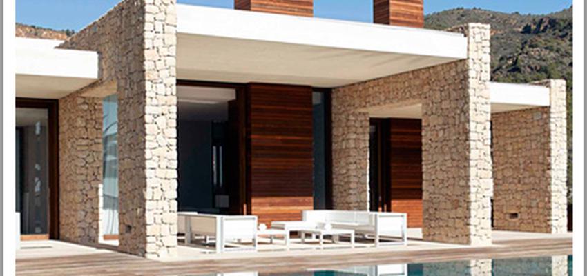 Exterior style moderno color amarillo, azul cielo, beige  diseñado por Franki Rovira | Gremio | Copyright reforma integral Exterior style moderno color amarillo, azul cielo, beige  diseñado por Franki Rovira | Gremio | Copyright reforma integral