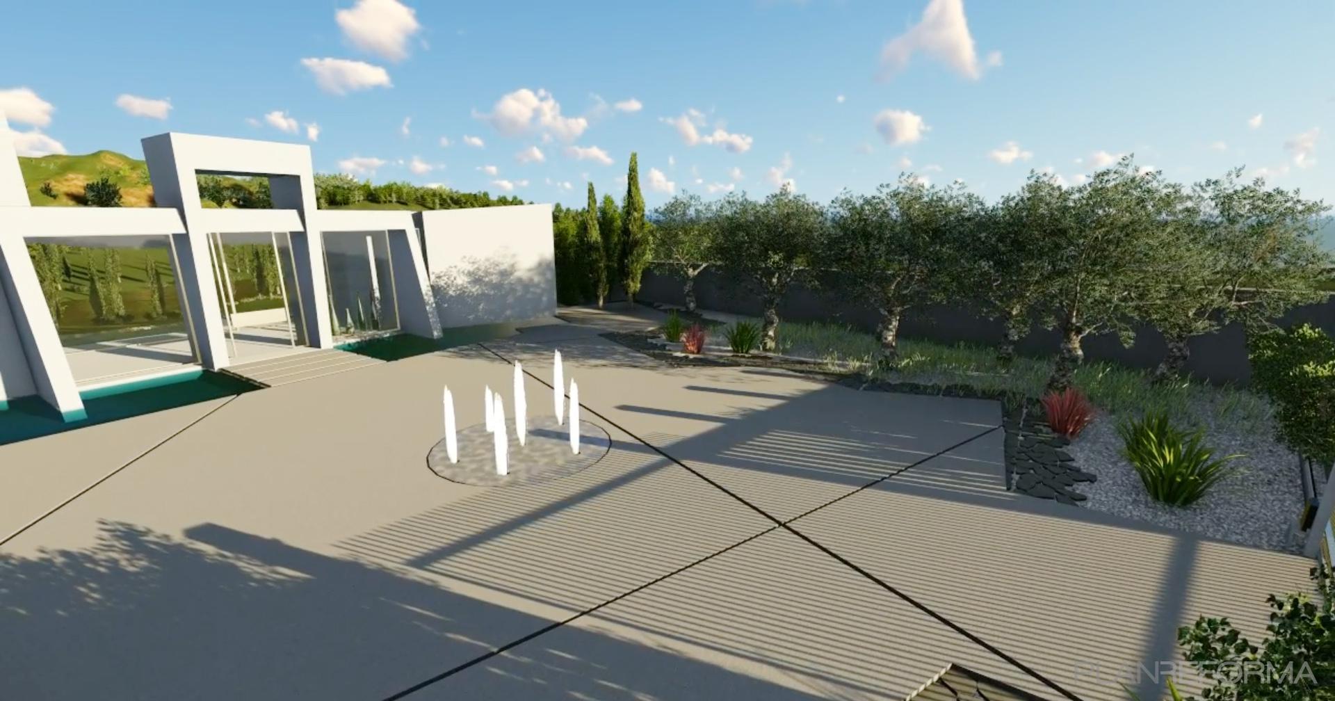 Jardin Estilo moderno Color azul, azul oscuro, azul  diseñado por Obrasa Diseño de interiorismo | Gremio | Copyright AG STUDIO