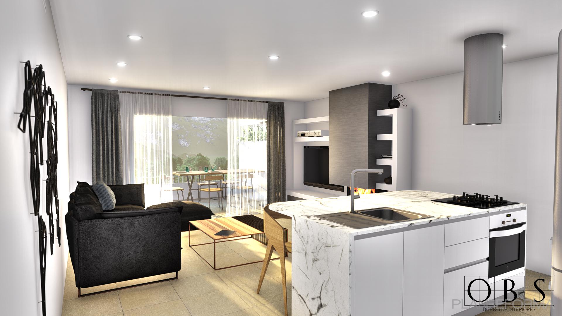 Cocina Estilo moderno Color blanco, gris, plateado  diseñado por Obrasa Diseño de interiorismo | Gremio | Copyright Obrasa