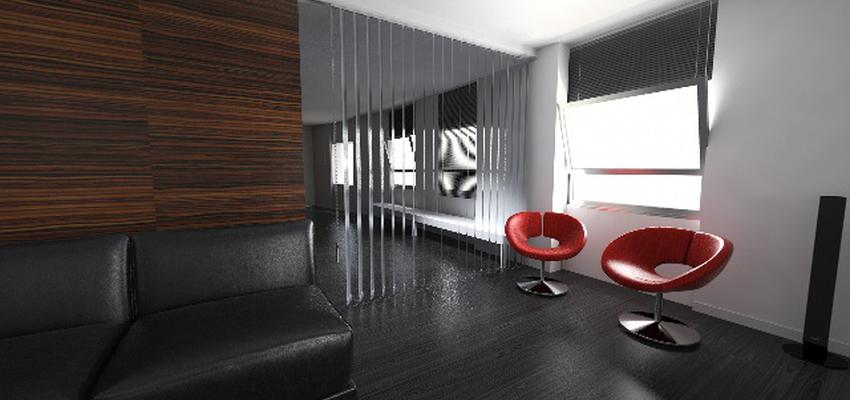 Comedor, Salon, Loft style contemporaneo color rojo, marron, blanco, gris  diseñado por dpvdisseny  | Interiorista | Copyright dpvdisseny.com