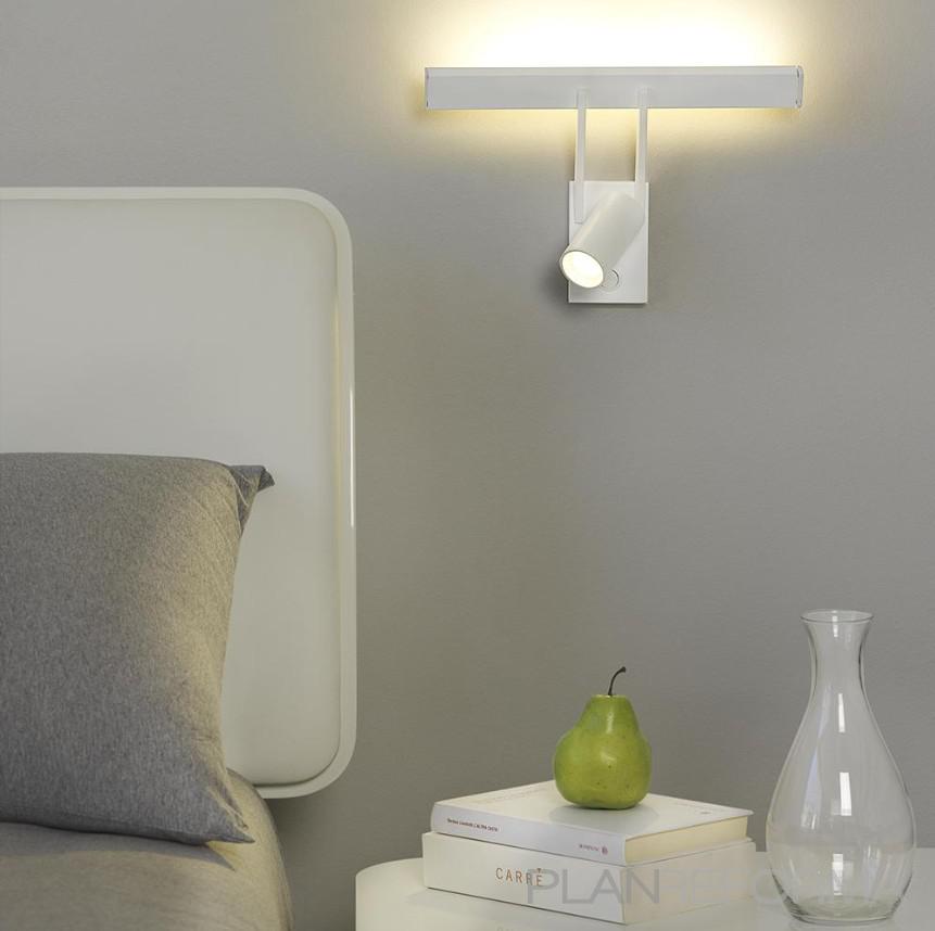 Dormitorio style moderno color verde, blanco, gris  diseñado por Milan Iluminación | Decorador | Copyright Milan Iluminación